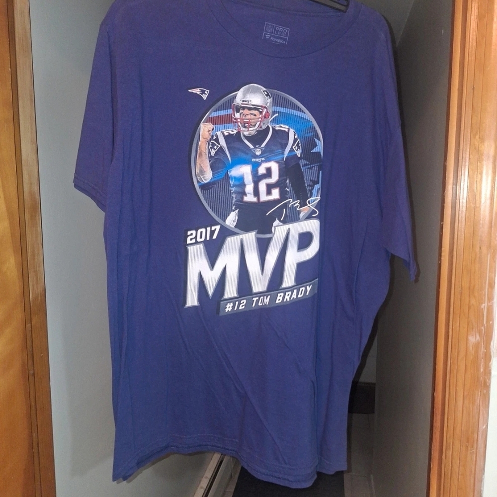 Fanatics Purple Tom Brady 2017 MVP Graphic Short-Sleeve Tee